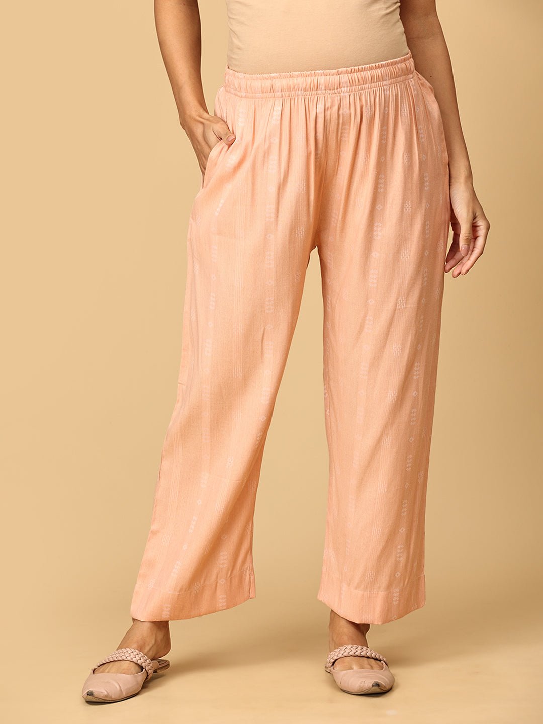Peach Plush Maternity and Nursing Co Ord Set - MEW - SK - PPLS - S