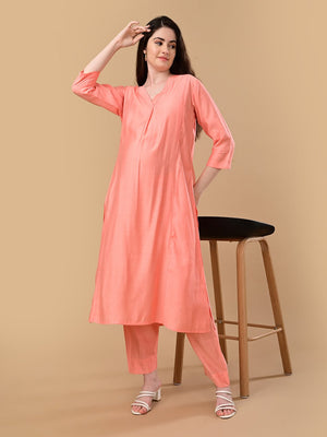 Peach Pop Maternity and Nursing Co Ord Set - S Maternity Co-ord Set