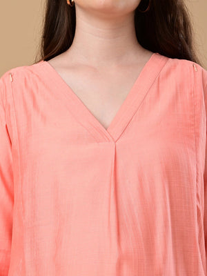 Peach Pop Maternity and Nursing Co Ord Set - S Maternity Co-ord Set