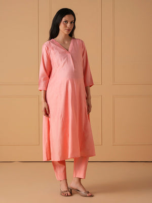Peach Pop Maternity and Nursing Co Ord Set - S Maternity Co-ord Set