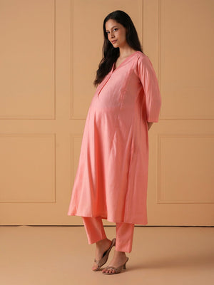 Peach Pop Maternity and Nursing Co Ord Set - S Maternity Co-ord Set