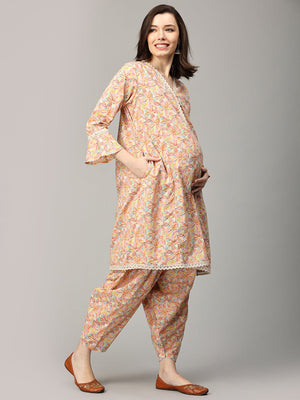 Peachin' It Maternity and Nursing Co ord Set - MEW - SK - PCHIN - S