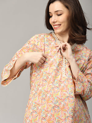 Peachin' It Maternity and Nursing Co ord Set - MEW - SK - PCHIN - S