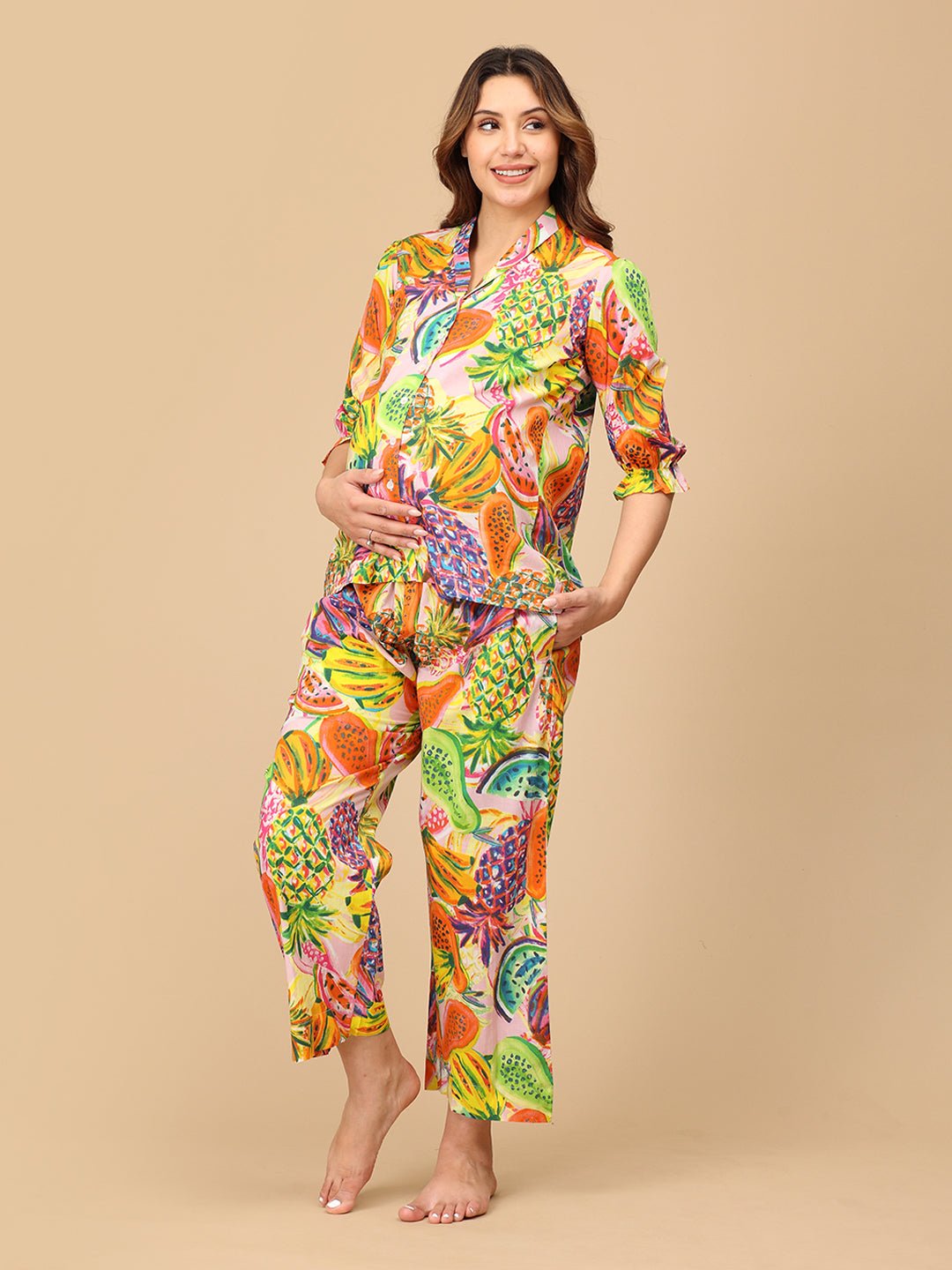 Peel Good Look Maternity and Nursing Nightwear Set - NW - SK - PMPTY - S