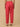 Back view of printed pink straight-fit maternity pants with an elasticated waistband.