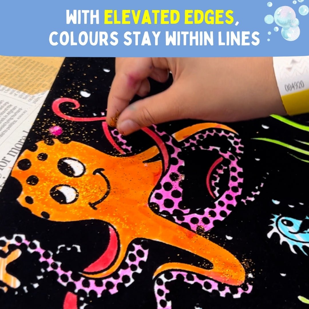 PepPlay Colour In Velvet - Ocean Life - Coloring Book