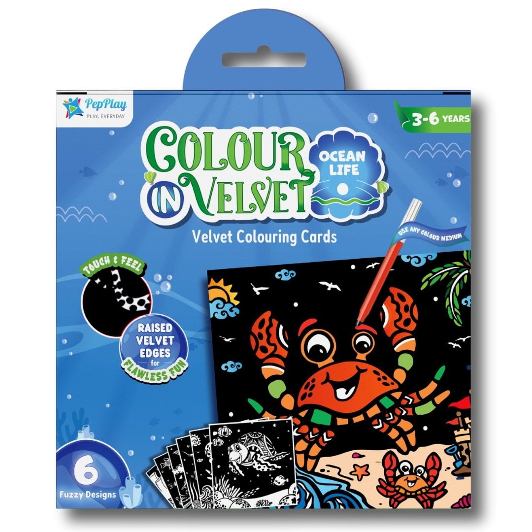 PepPlay Colour In Velvet - Ocean Life - Coloring Book
