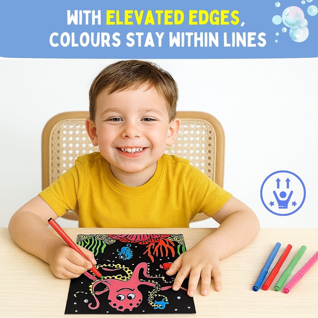 PepPlay Colour In Velvet - Ocean Life - Coloring Book