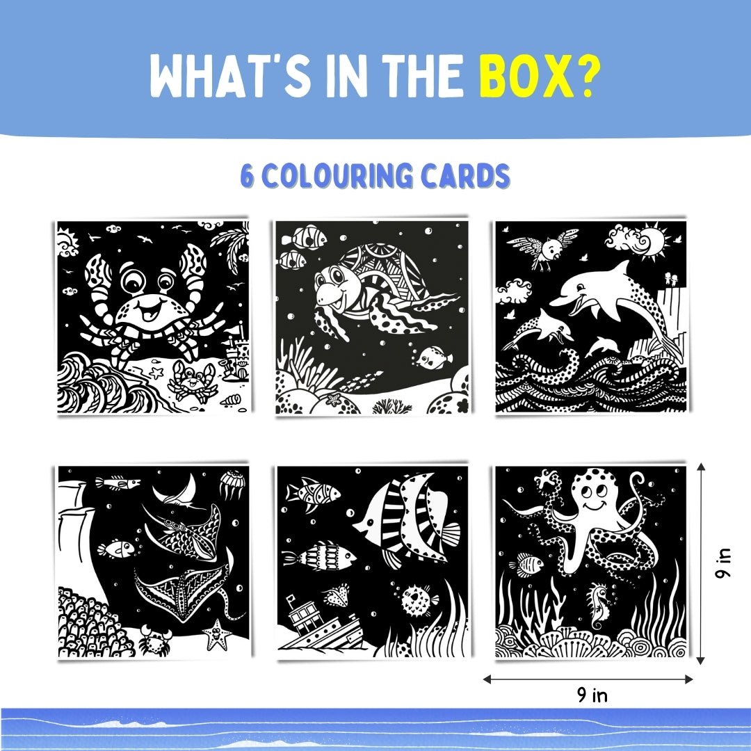 PepPlay Colour In Velvet - Ocean Life - Coloring Book