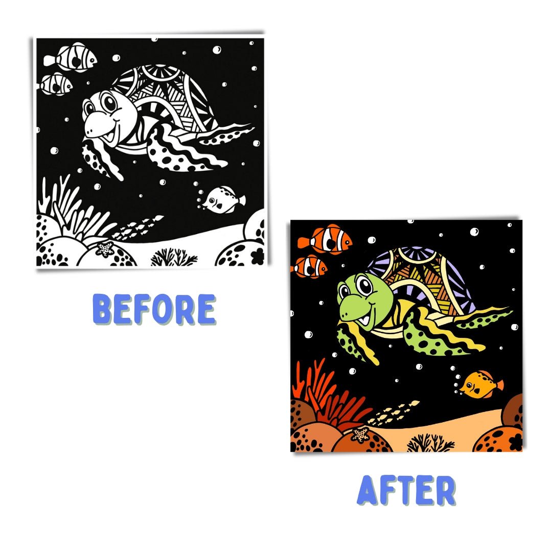 PepPlay Colour In Velvet - Ocean Life - Coloring Book