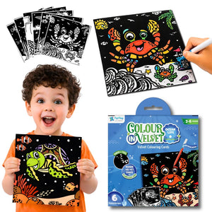 PepPlay Colour In Velvet Ocean Life | The Mom Store - Coloring Book