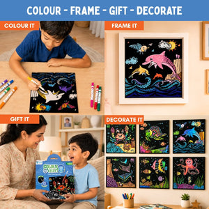PepPlay Colour In Velvet Ocean Life | The Mom Store - Coloring Book