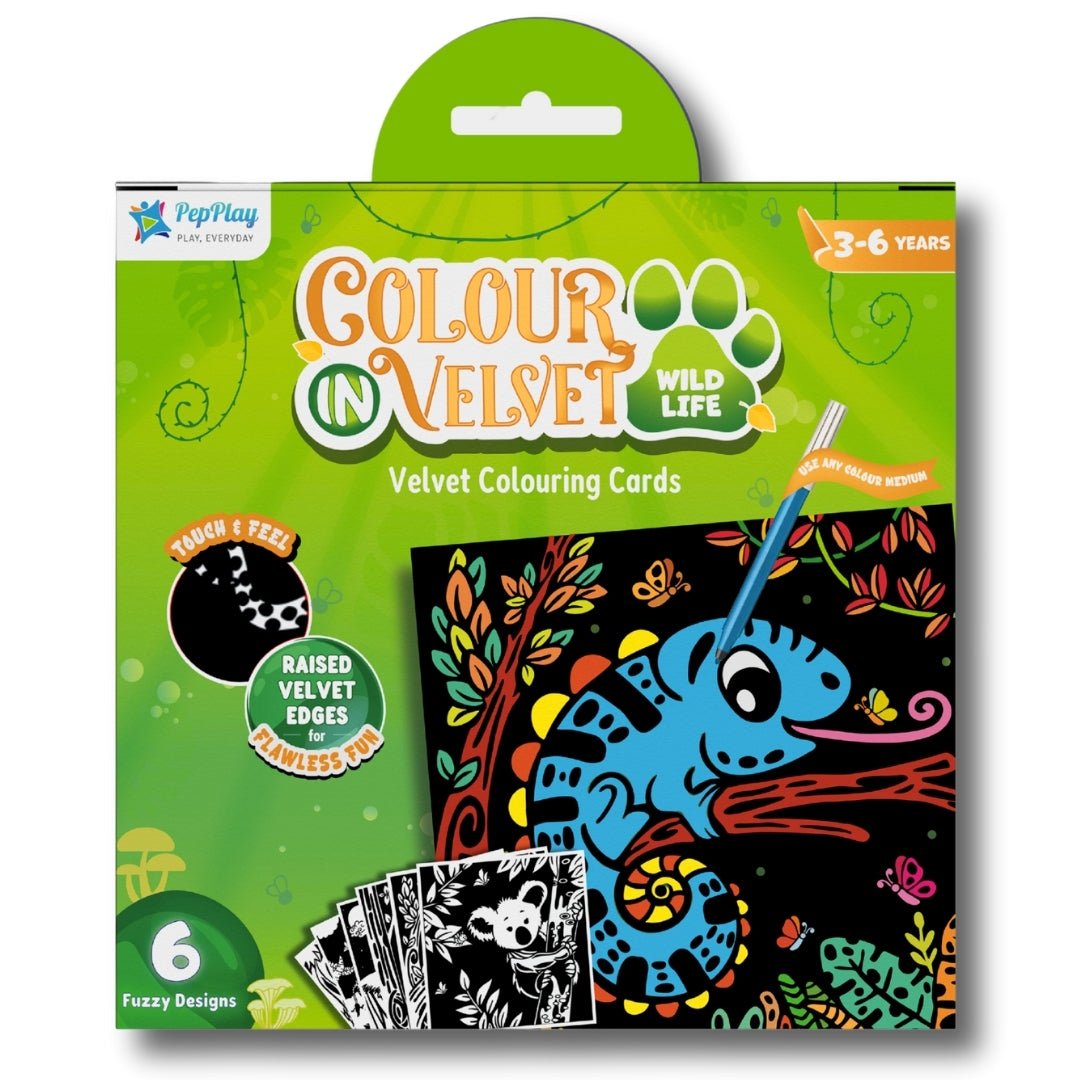 PepPlay Colour In Velvet - Wild Life - Coloring Book