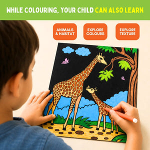 PepPlay Colour In Velvet Wild Life | The Mom Store - Coloring Book