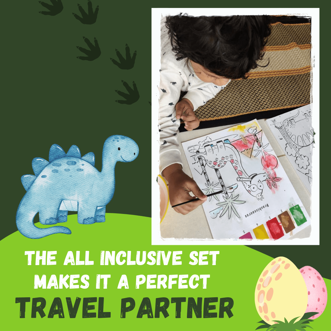 PepPlay Dinosaurs Coloring Book- Color Using Paint & Numbers - PP20505
