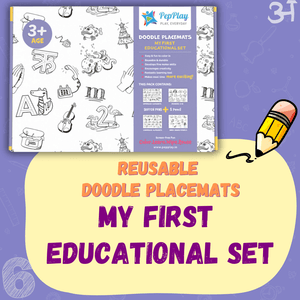 PepPlay Doodle Placemats – My First Educational Set (DIY Drawing Kit) - PP20205