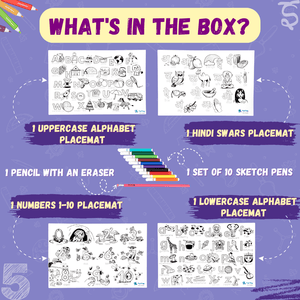 PepPlay Doodle Placemats – My First Educational Set (DIY Drawing Kit) - PP20205