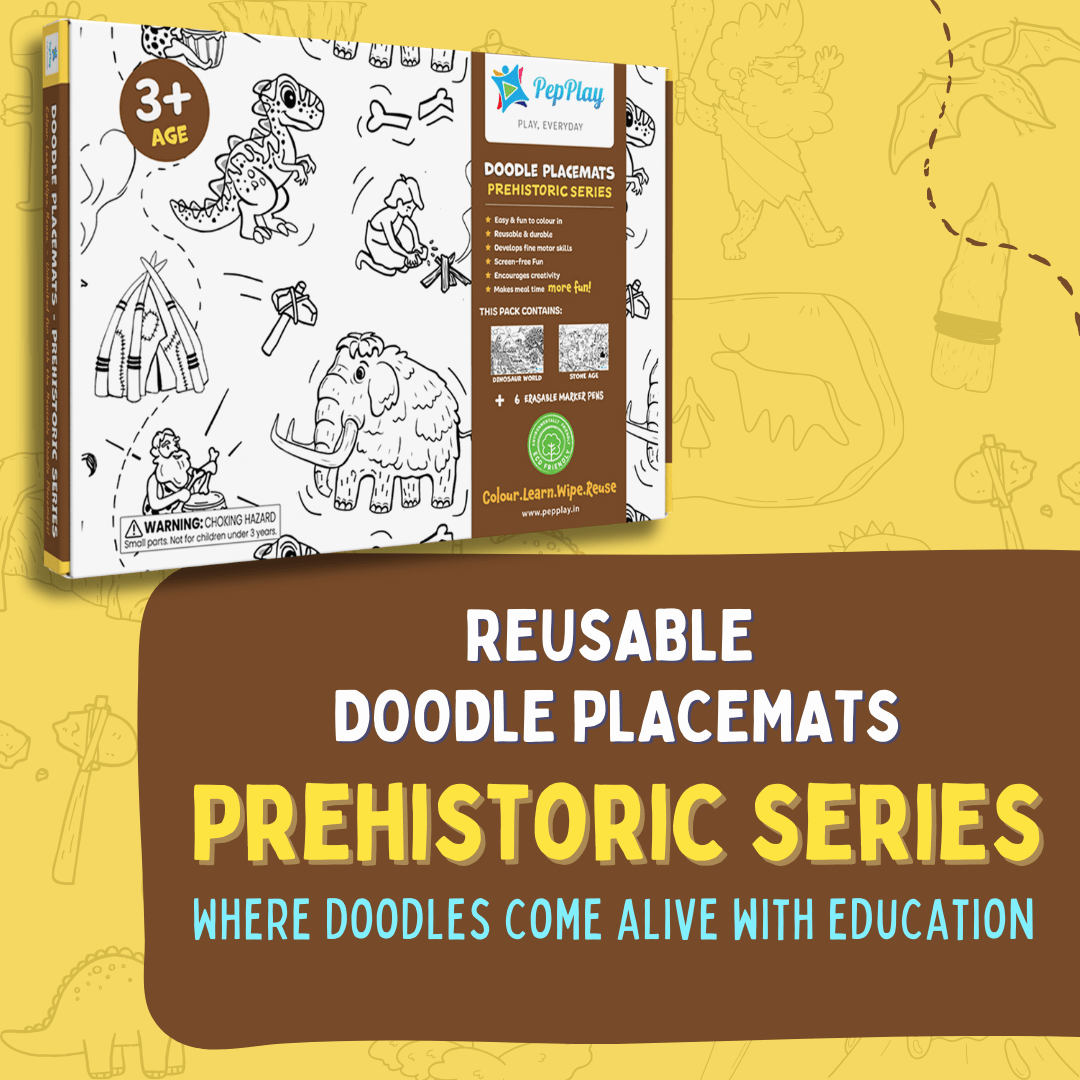 PepPlay Doodle Placemats- Prehistoric Series - PP20210