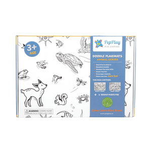 PepPlay Doodle Placemats Set - Animal Series (DIY Drawing Kit) - Coloring Set