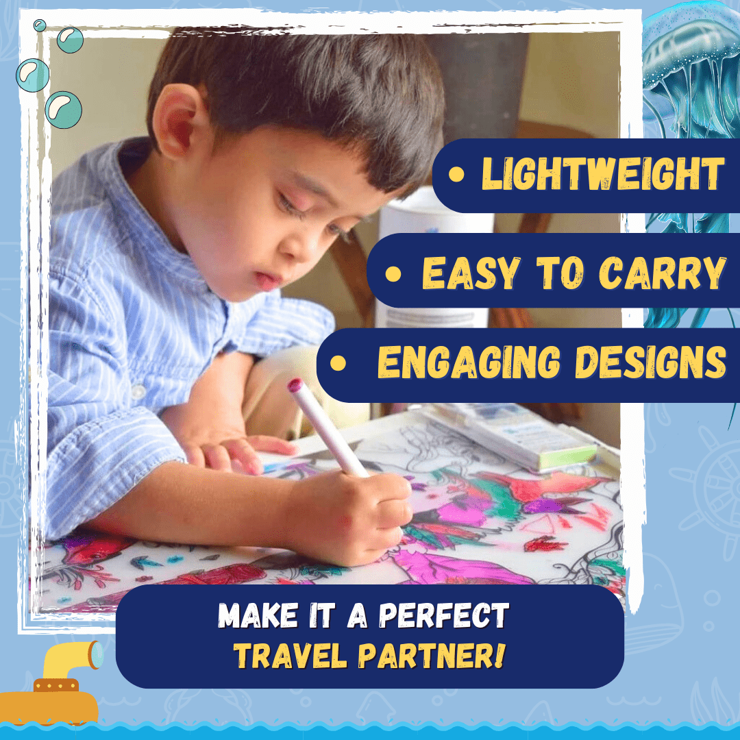 PepPlay Doodle Placemats Set- Animal Series (DIY Drawing Kit) - PP20203