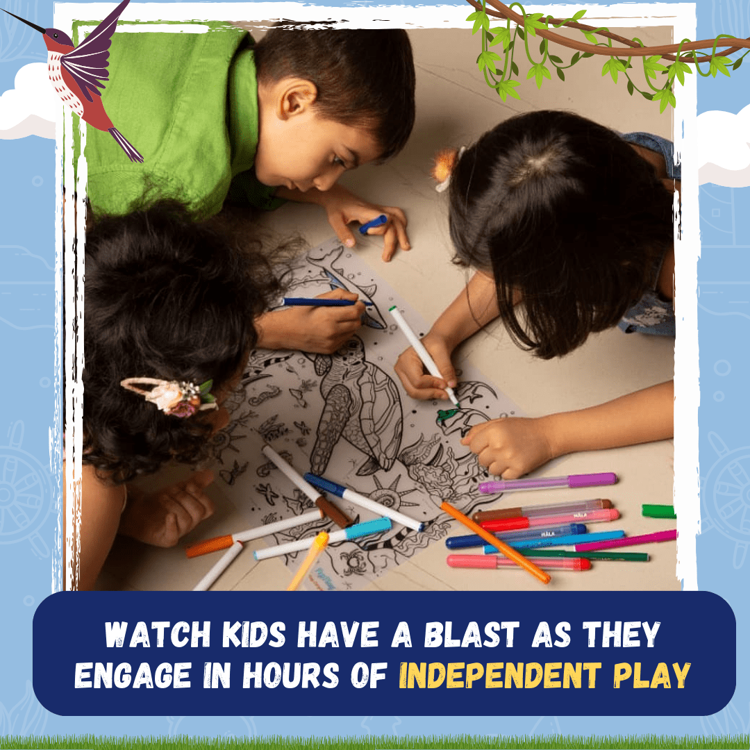 PepPlay Doodle Placemats Set- Animal Series (DIY Drawing Kit) - PP20203