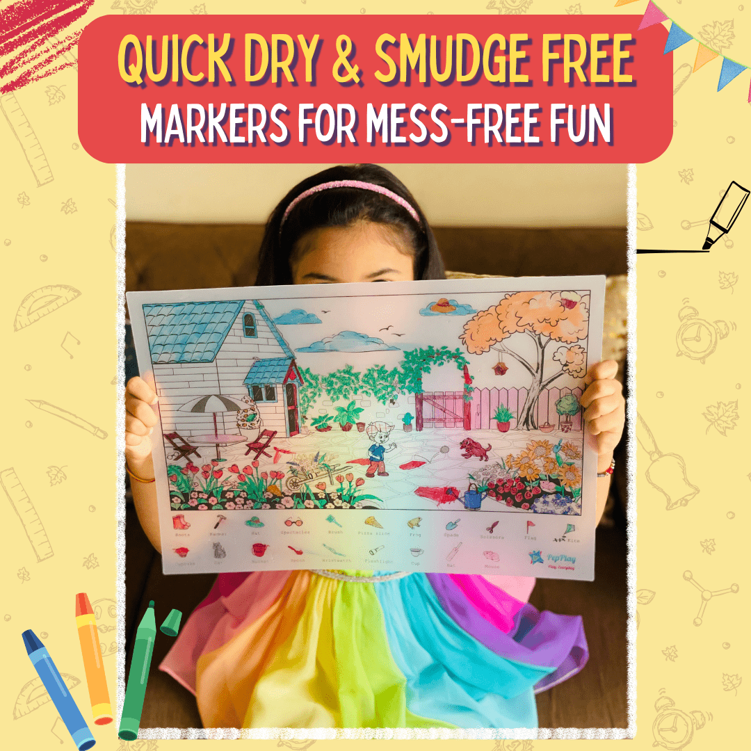 PepPlay Doodle Placemats Set– Find & Color Series (DIY Drawing Kit) - PP20206