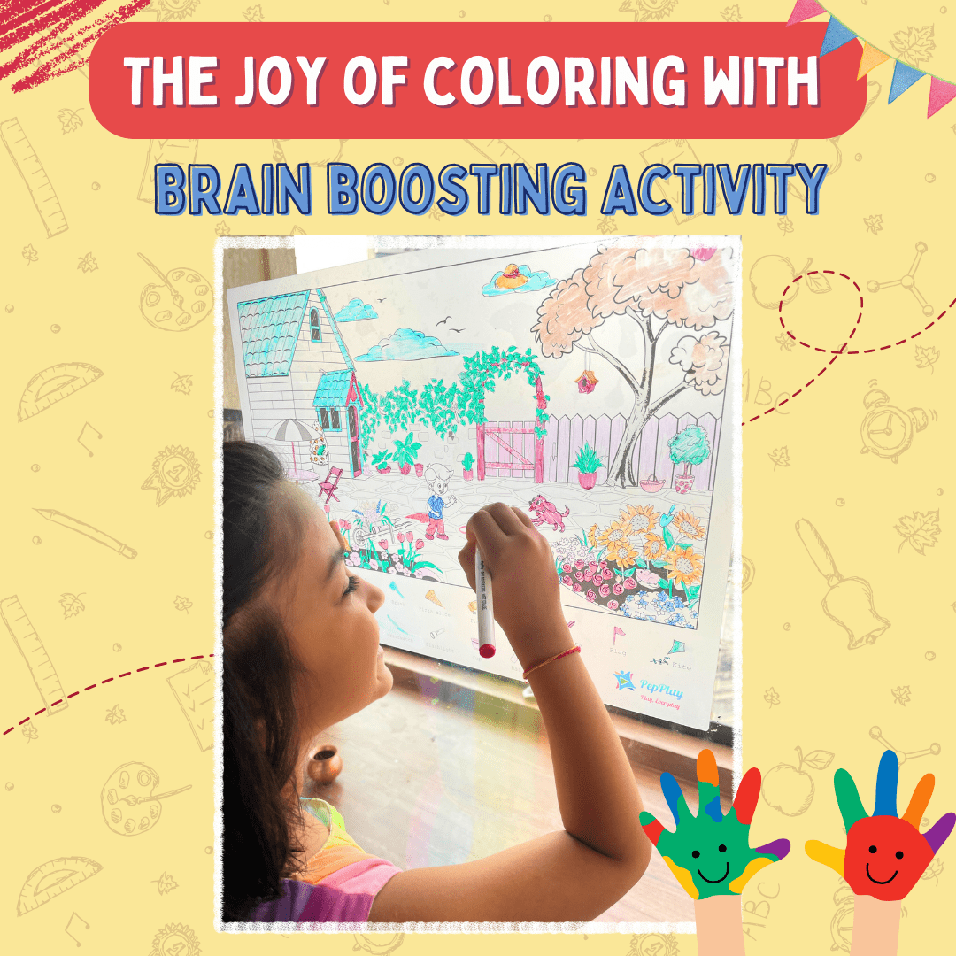 PepPlay Doodle Placemats Set– Find & Color Series (DIY Drawing Kit) - PP20206