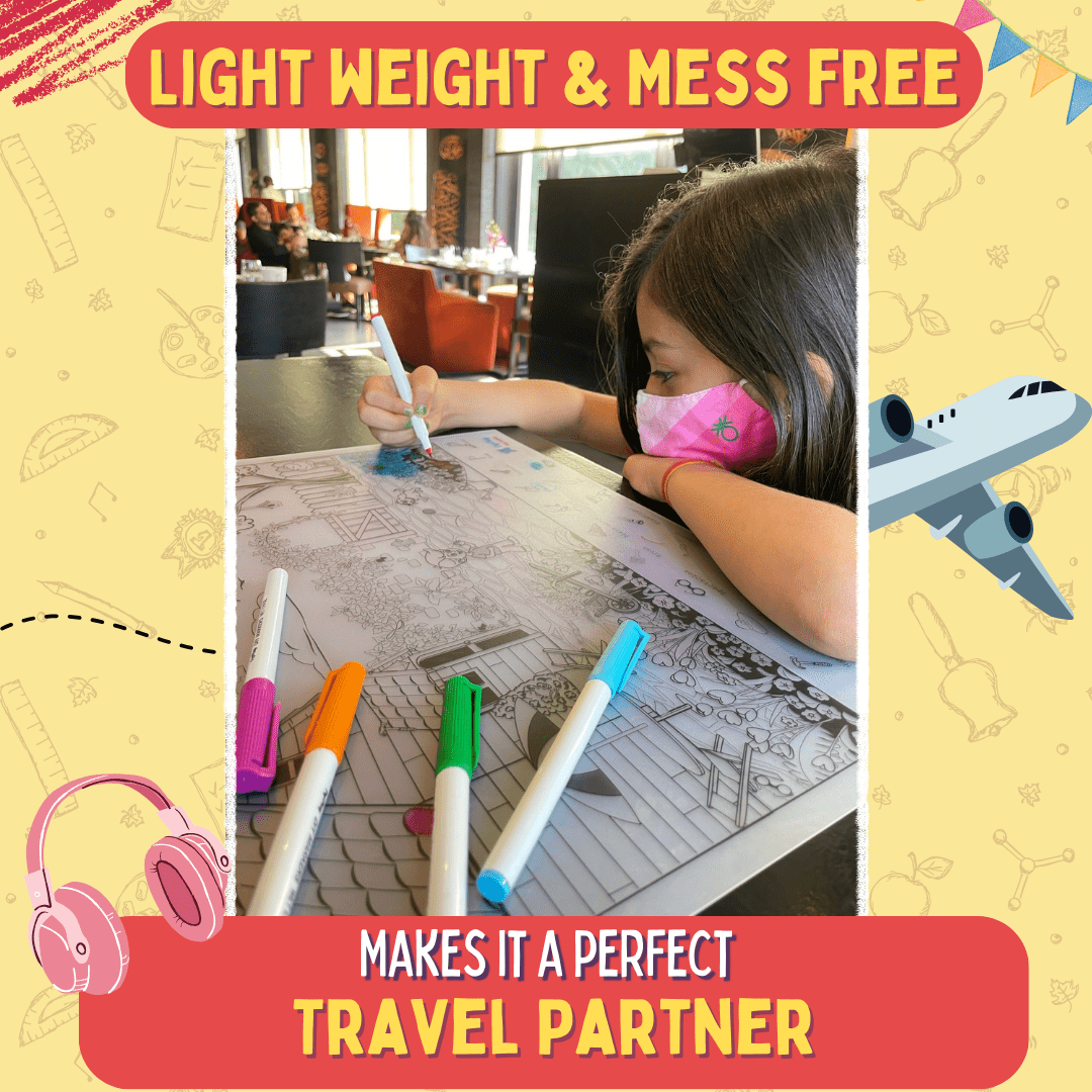 PepPlay Doodle Placemats Set– Find & Color Series (DIY Drawing Kit) - PP20206