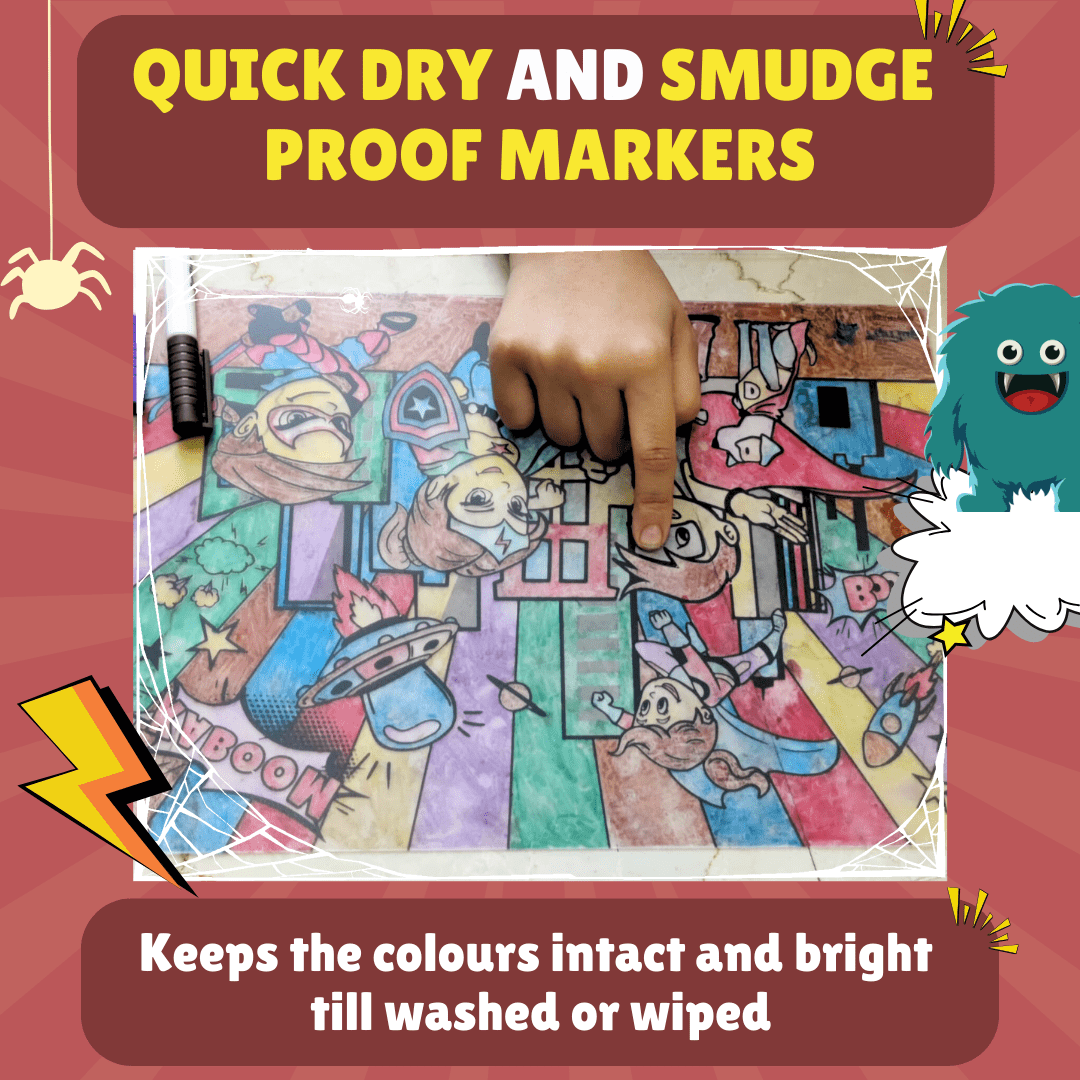 PepPlay Doodle placemats- Superheroes & Monsters - PP20209