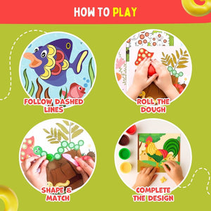 PepPlay Dough Art Kit 12 Designs Kids | The Mom Store - Play Dough Kit
