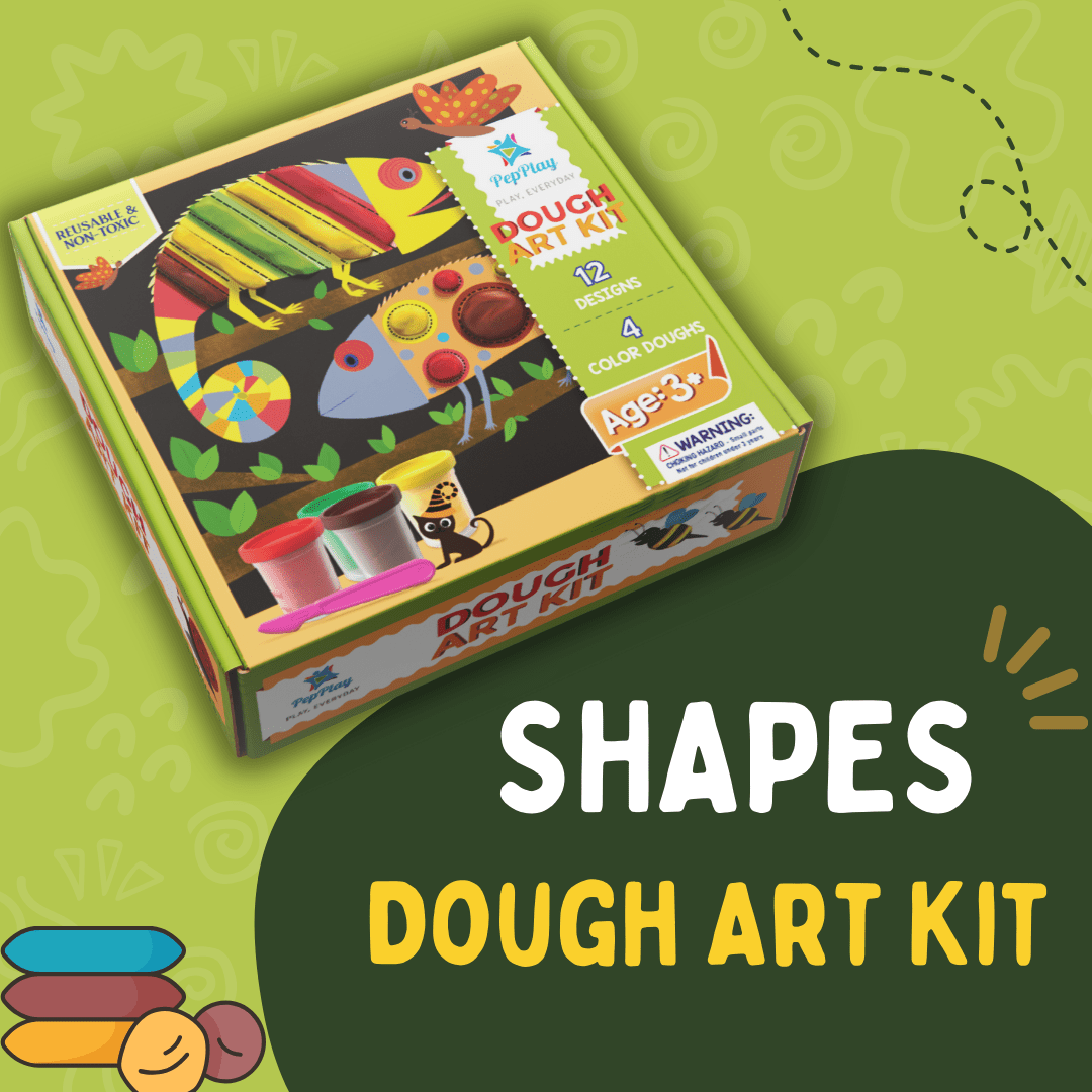PepPlay Dough Art Kit (12 Designs with 4 Colour Doughs) - PP20701