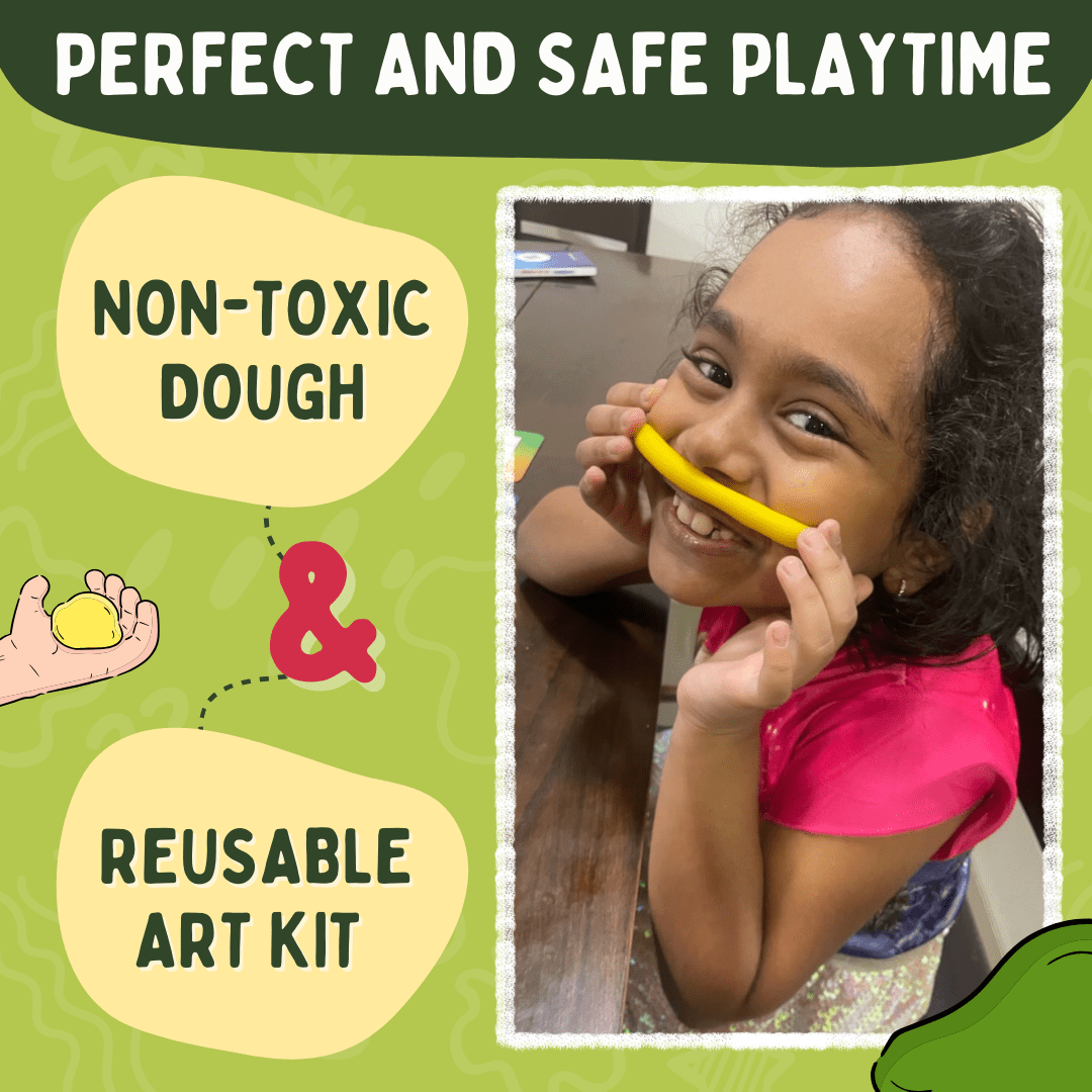 PepPlay Dough Art Kit (12 Designs with 4 Colour Doughs) - PP20701
