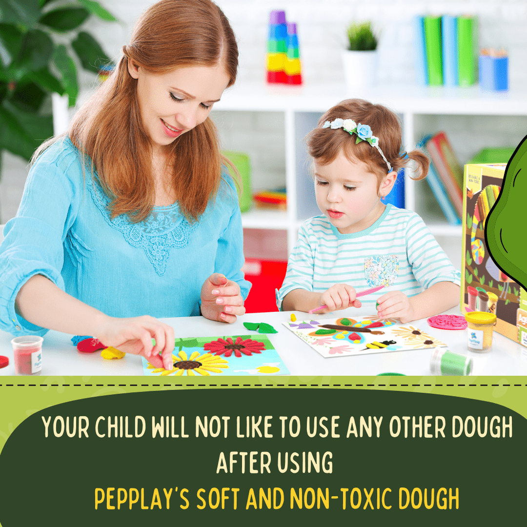 PepPlay Dough Art Kit (12 Designs with 4 Colour Doughs) - PP20701