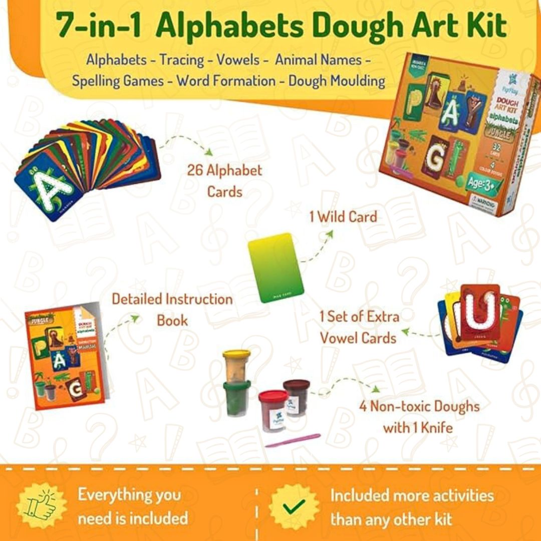PepPlay Dough Art Kit- Alphabets Jungle Theme - PP20705