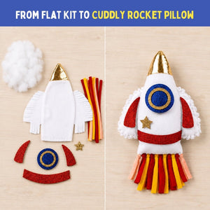 PepPlay Make Your Own Rocket Pillow DIY Kit | The Mom Store - Throw Pillow