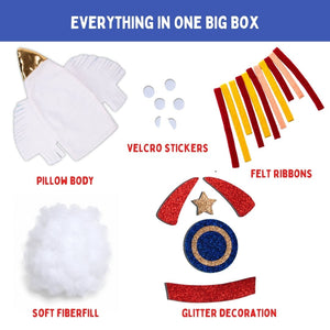 PepPlay Make Your Own Rocket Pillow DIY Kit | The Mom Store - Throw Pillow