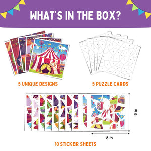 PepPlay Mosaic Sticker by Number - Circus Carnival - Toys and Games