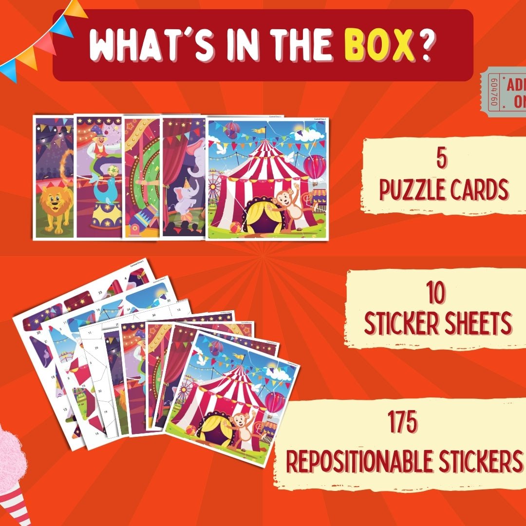 PepPlay Mosaic Sticker by Number - Circus Carnival - PP20605
