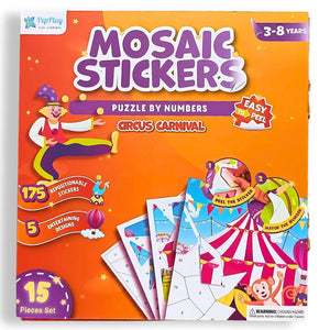 PepPlay Mosaic Sticker by Number - Circus Carnival - Toys and Games