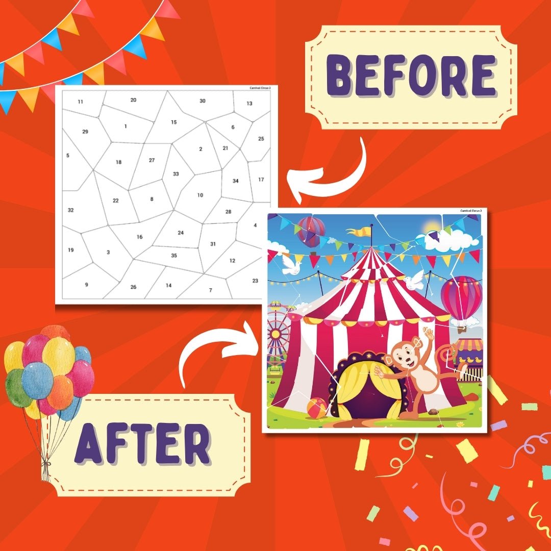 PepPlay Mosaic Sticker by Number - Circus Carnival - PP20605