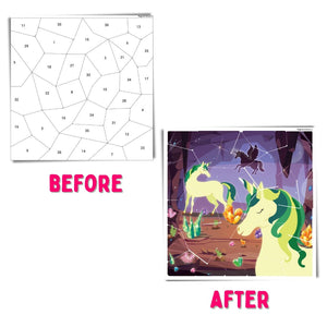 PepPlay Mosaic Sticker by Number - Magical Unicorn - Toys & Games