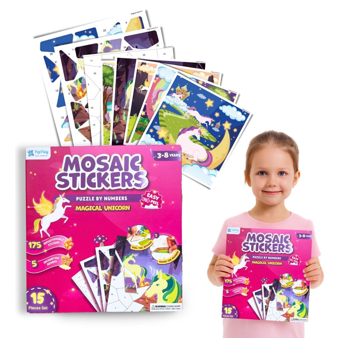 PepPlay Mosaic Sticker by Number - Magical Unicorn - PP20606