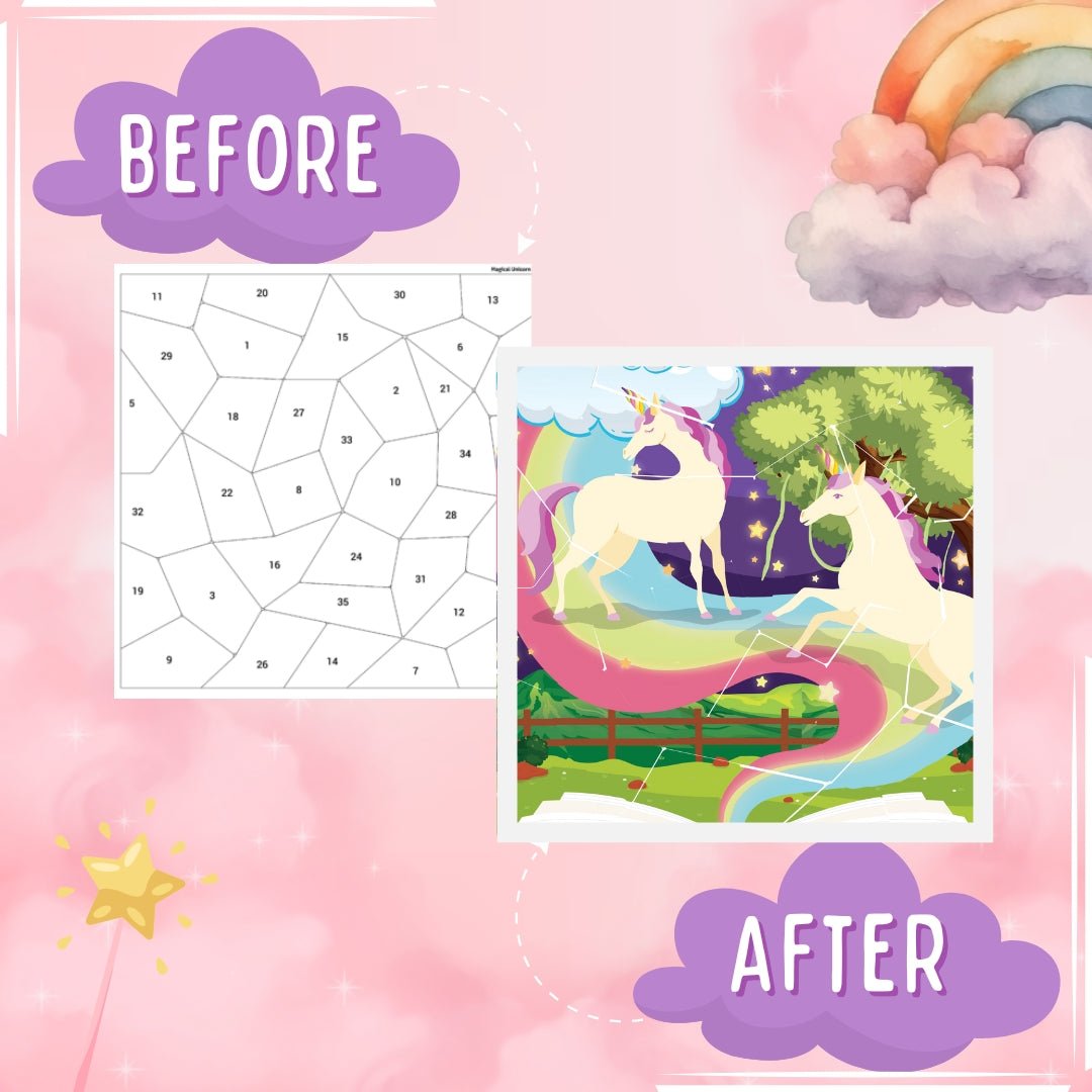 PepPlay Mosaic Sticker by Number - Magical Unicorn - PP20606