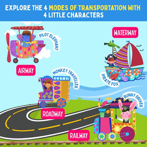 PepPlay My First Touch & Feel Puzzles - Colourful Vehicles - Puzzles