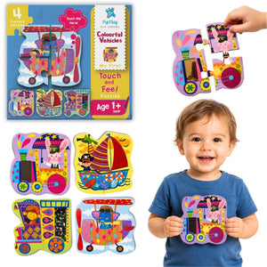 PepPlay My First Touch & Feel Puzzles - Colourful Vehicles - Puzzles