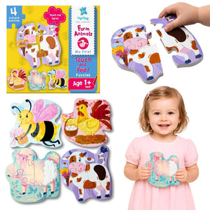 PepPlay My First Touch & Feel Puzzles - Farm Animals - Puzzles