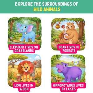 PepPlay My First Touch & Feel Puzzles - Wild Animals - Puzzles