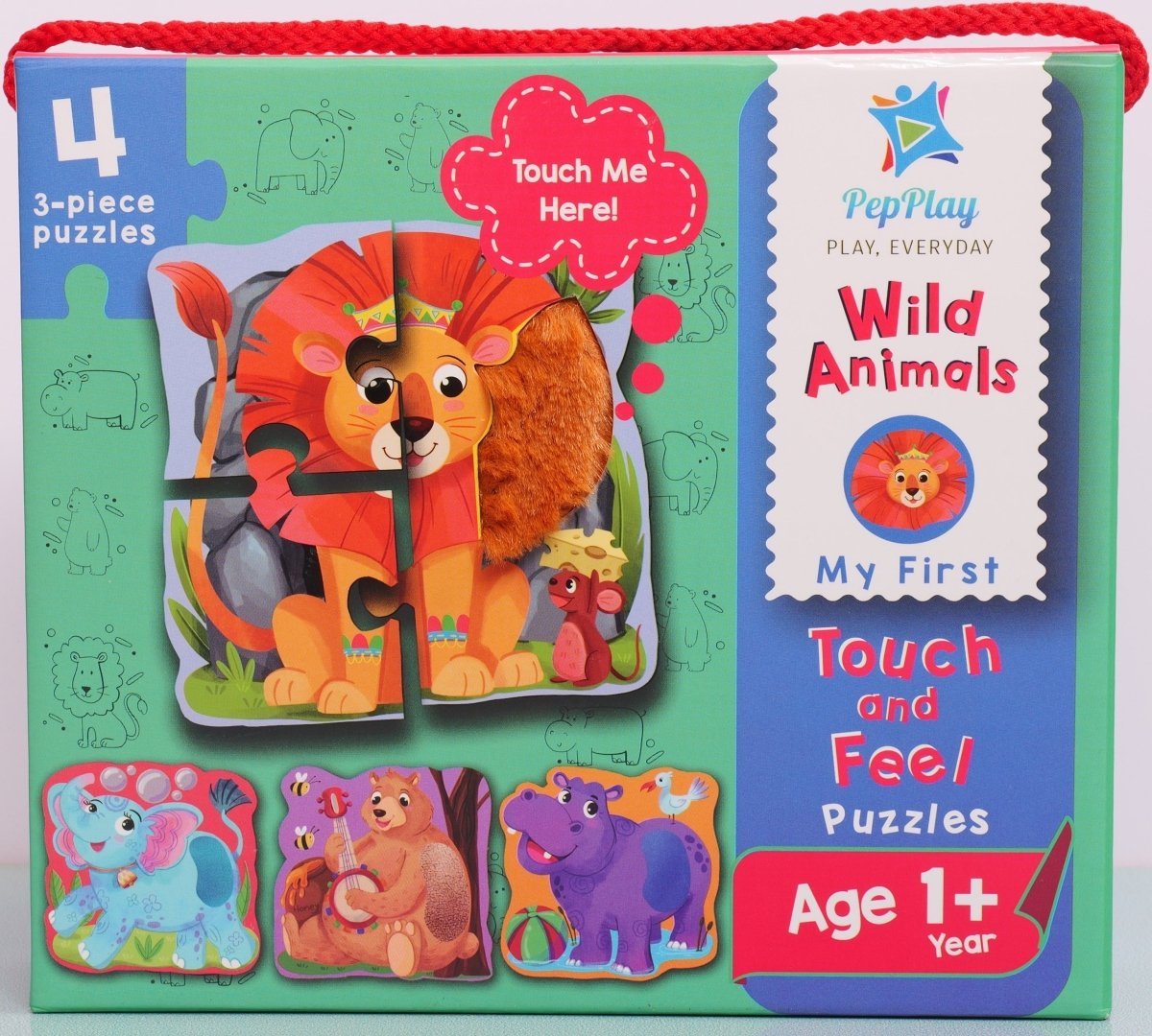 MY FIRST TOUCH & FEEL PUZZLES- WILD ANIMALS - PP20803
