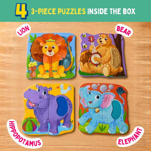 PepPlay My First Touch & Feel Puzzles - Wild Animals - Puzzles