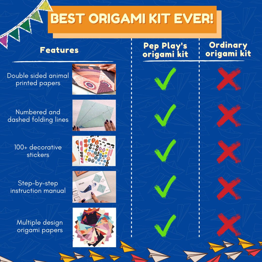 PepPlay Origami Art- Animal Kingdom Theme (28 Sheets) - PP20604